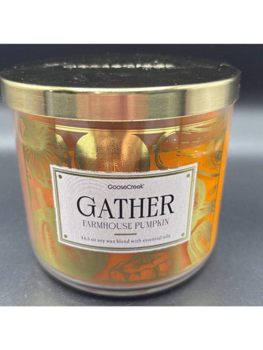 Goose Creek Gather 3 Wick Jar Candle 14.5 oz Thanksgiving Fall Pumpkin Cinnamon - Picture 14 of 15